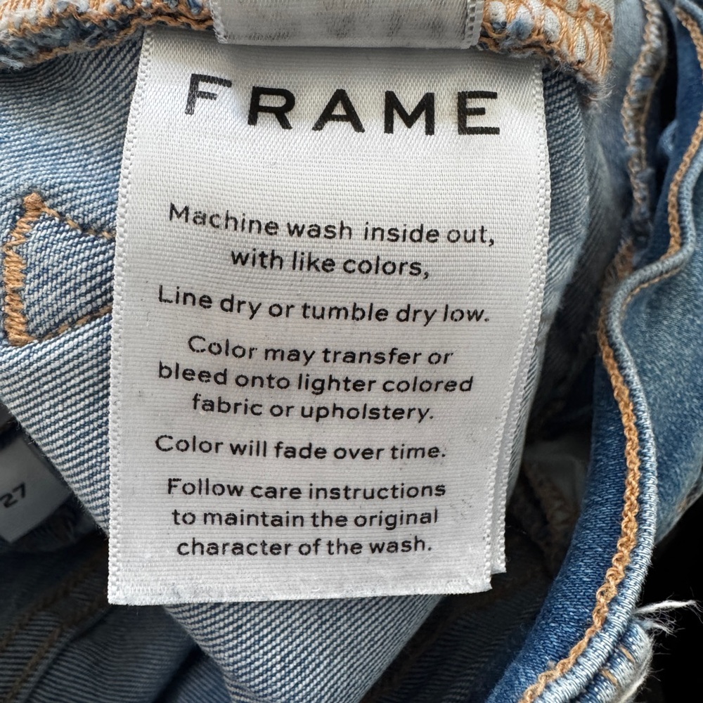 FRAME Le High Straight High Rise Stretch Jeans 27 - Picture 6 of 10